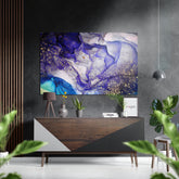 Purple Wave Brushed Aluminium Dibond Wall Art.